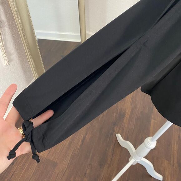 Whimsygoth Black Open Arm Cutout Vintage Cowl Neck Blouse Top Paper Tag Size S - Picture 6 of 9